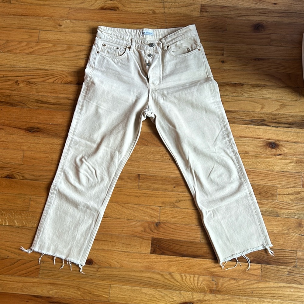 Zara Cream Colored Jeans